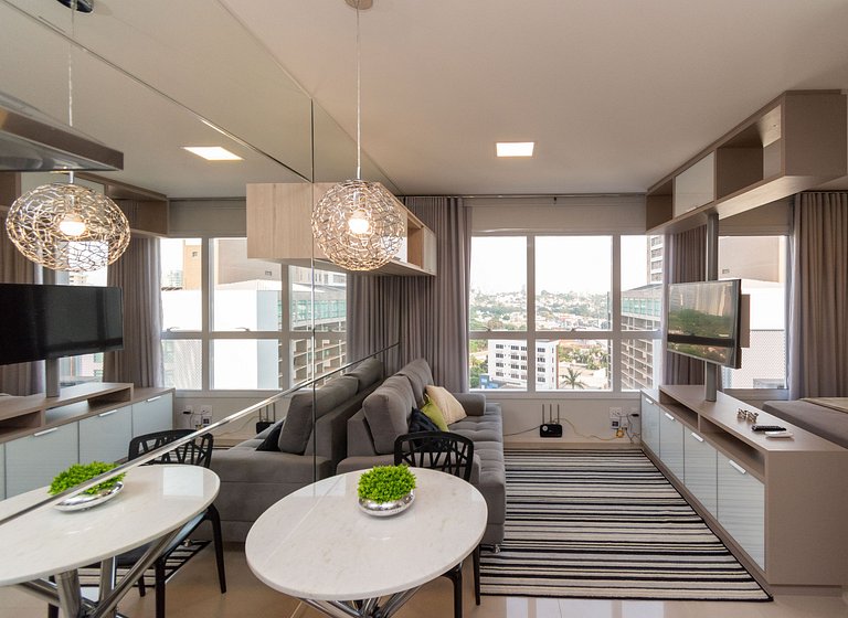 Flat no Ed Metropolitan no Jardim Goiás - MSSO0902