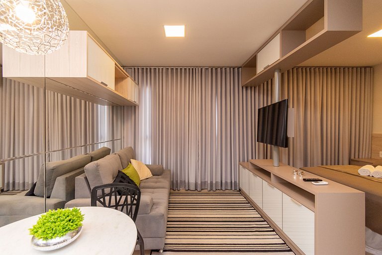 Flat no Ed Metropolitan no Jardim Goiás - MSSO0902