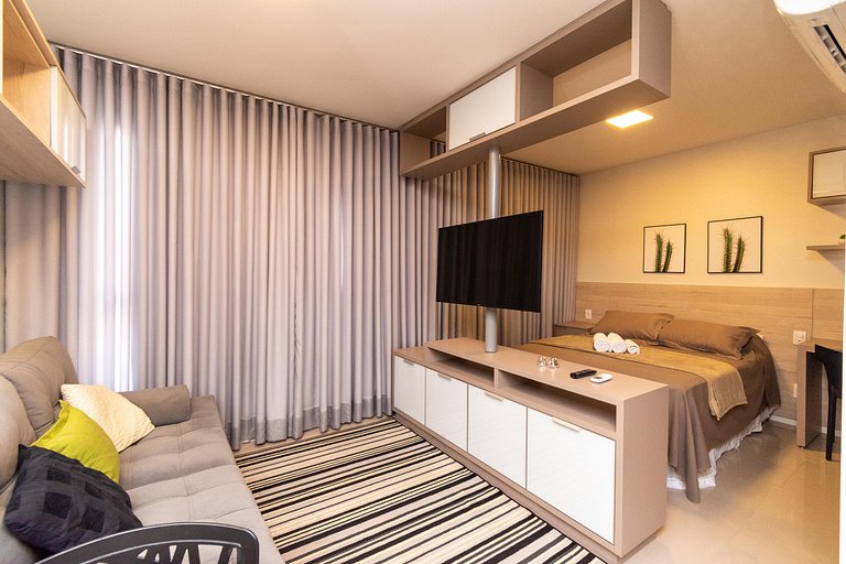 Flat no Ed Metropolitan no Jardim Goiás - MSSO0902