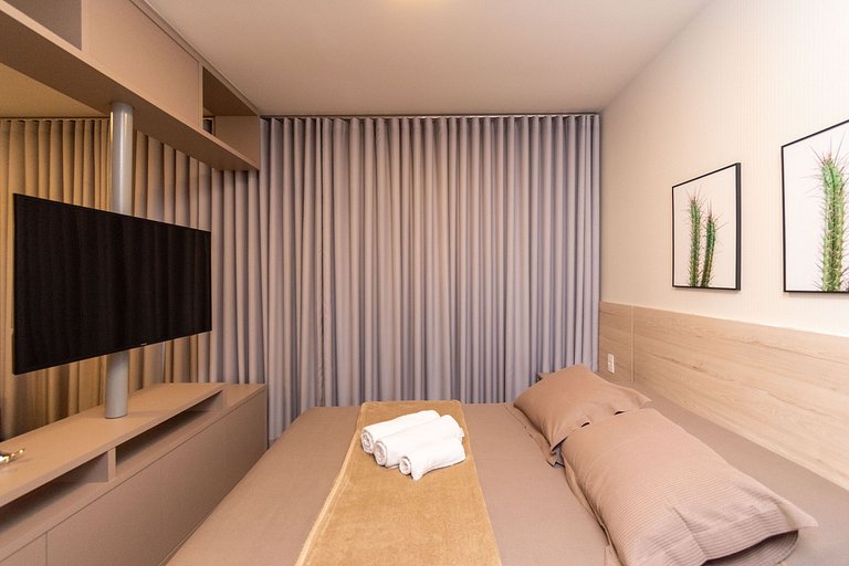 Flat no Ed Metropolitan no Jardim Goiás - MSSO0902