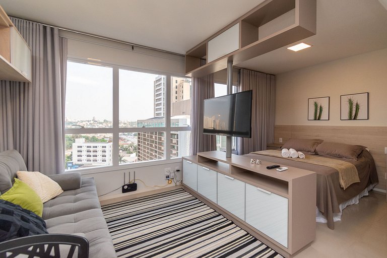 Flat no Ed Metropolitan no Jardim Goiás - MSSO0902