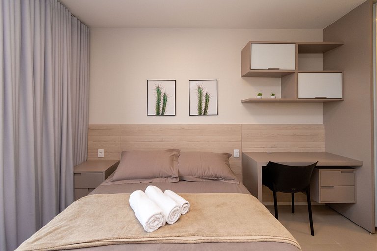 Flat no Ed Metropolitan no Jardim Goiás - MSSO0902