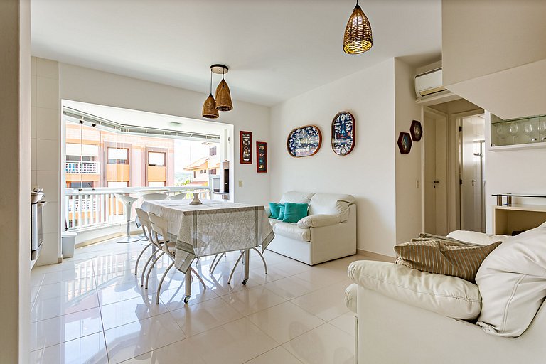 Apartamento con balcón en Open Shopping Jurerê