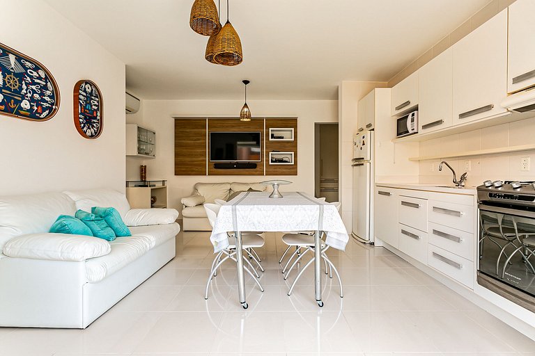 Apartamento con balcón en Open Shopping Jurerê