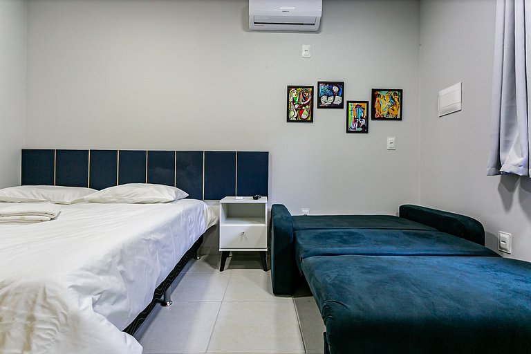 Studio novo e decorado na Lagoa