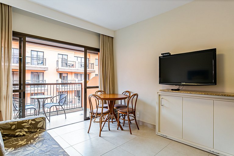 Suíte c/vista piscina resort de luxo Jurerê JBV348