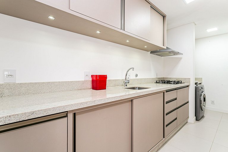 Apto novo c/ churrasqueira a 350m da praia RTG101