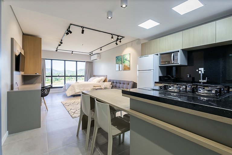 Moderno studio c/ piscina no Campeche OKA120