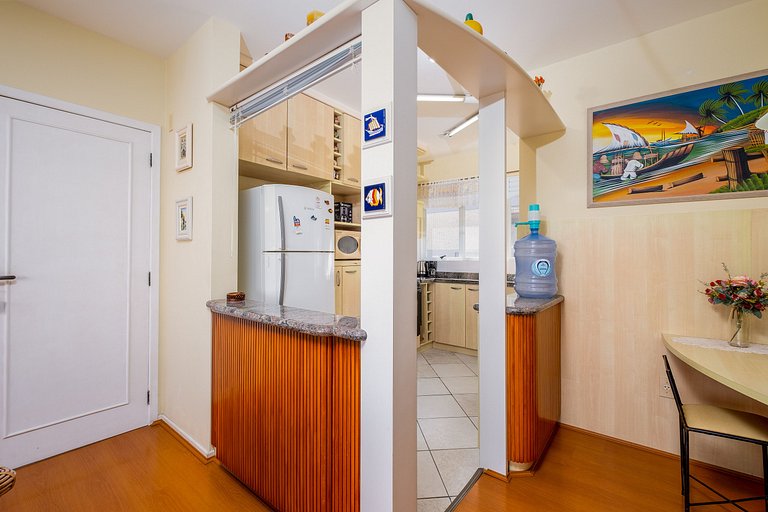 Apto c/churrasq a 500m do mar MDO201