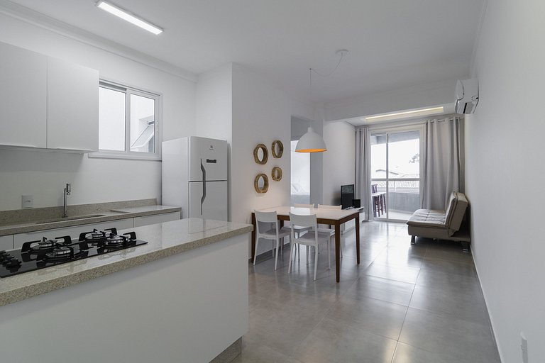 Apto completo c/churrasq a 300m da praia RES201