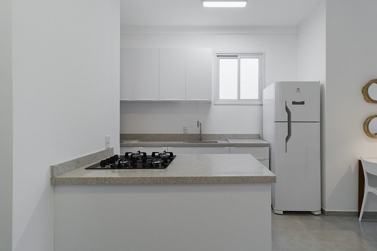 Apto completo c/churrasq a 300m da praia RES201