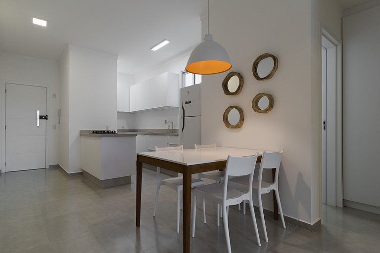 Apto completo c/churrasq a 300m da praia RES201