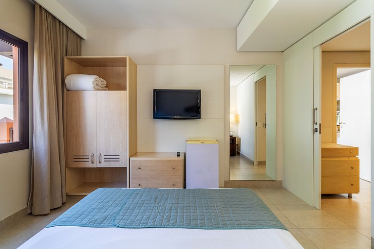 Suíte incrível em resort de luxo beira mar JBV279