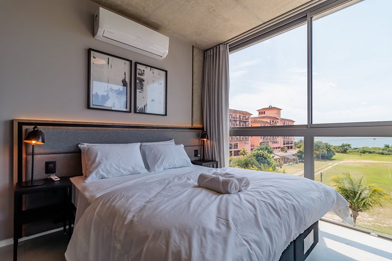 Studio confortável vista beira mar Jurerê SPJ0305