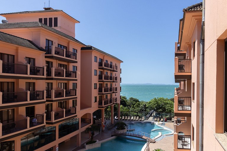 Apartamento em Jurerê melhor resort vista mar JBV242 Seazone