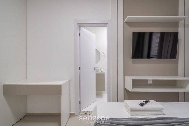 Apto c/ varanda e churrasq a 650m da Praia RGO0502