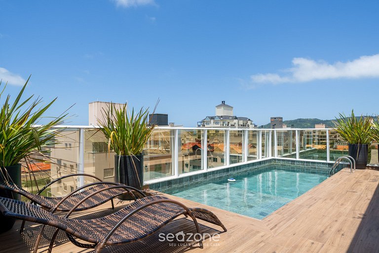 Apto c/ piscina e churrasqueira Bombinhas RNA0303