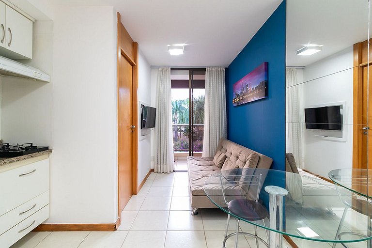 Apto en condominio con piscina y barbacoa CLR314