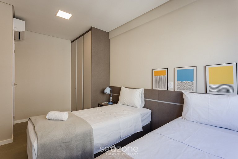 Apto 2 suites cerca de la playa Floripa-SC STN205