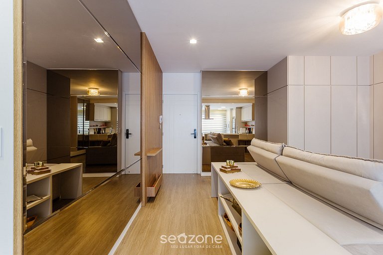 Apt con piscina a 85m de la playa en Jurerê PTJ203