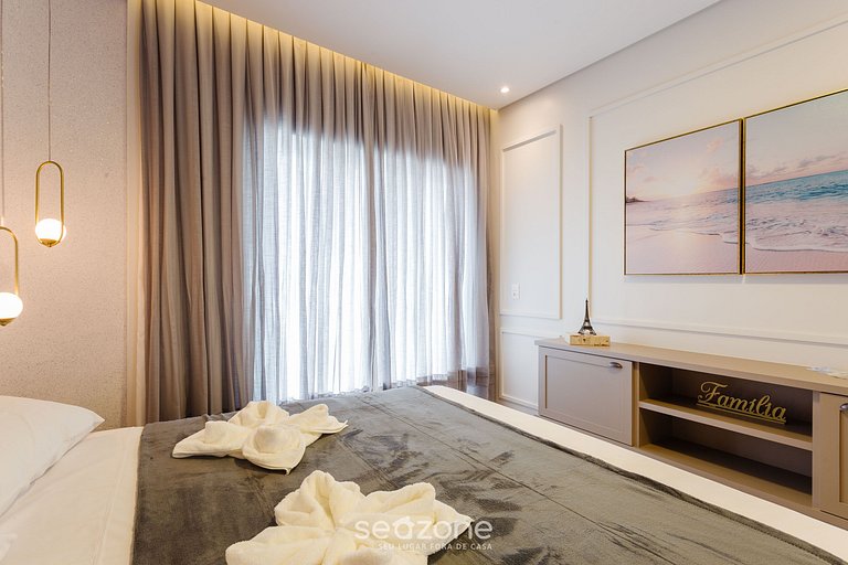 Apt con piscina a 85m de la playa en Jurerê PTJ203