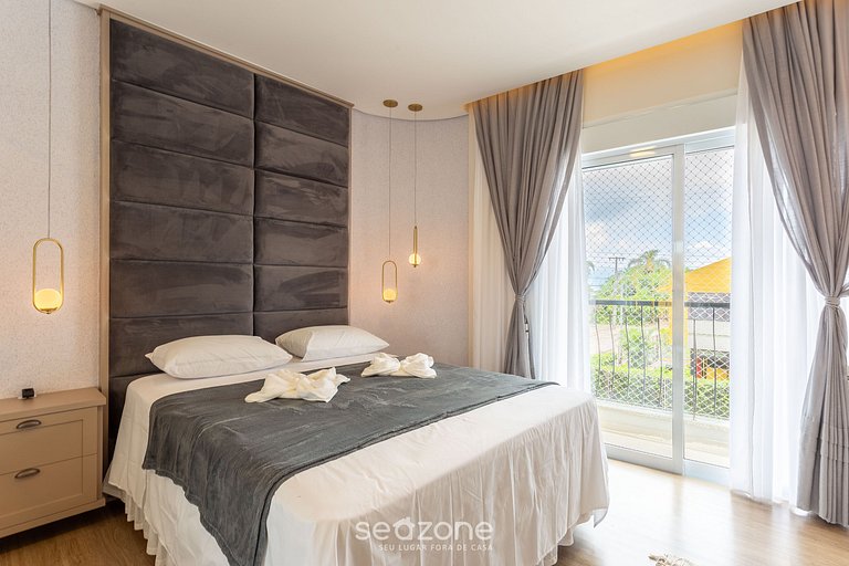 Apt con piscina a 85m de la playa en Jurerê PTJ203