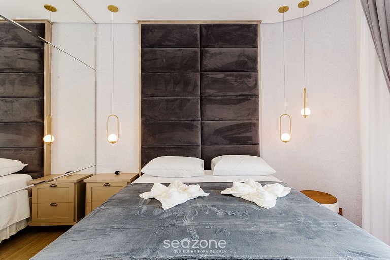 Apto c/ Piscina, 85m da praia em Jurerê - PTJ203