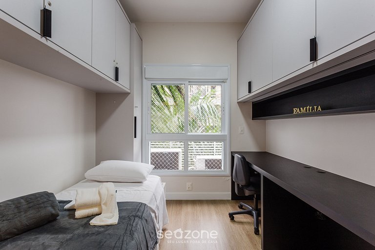 Apto c/ Piscina, 85m da praia em Jurerê - PTJ203