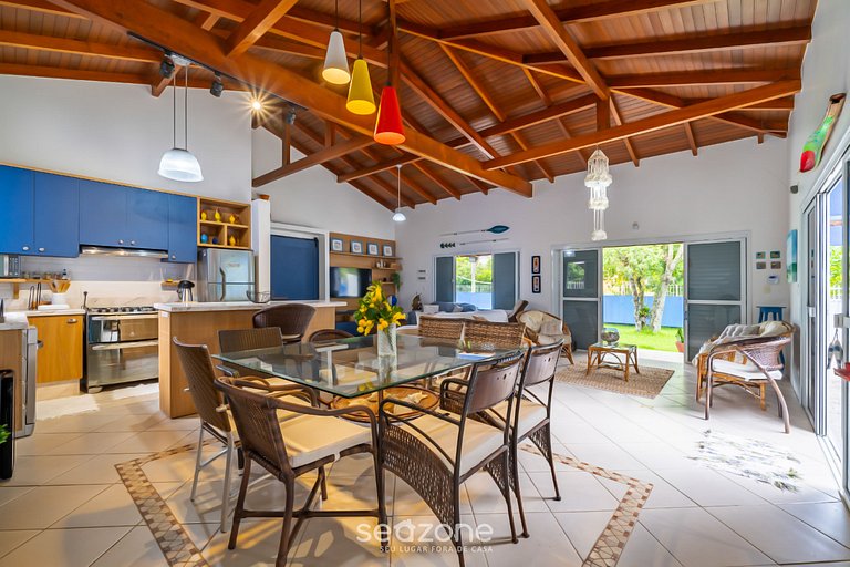 Casa 4Q c/ churrasq. 100m da praia JAT0355