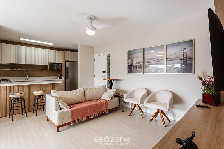 Encantador apt 500m de la playa en Jurerê RIV101