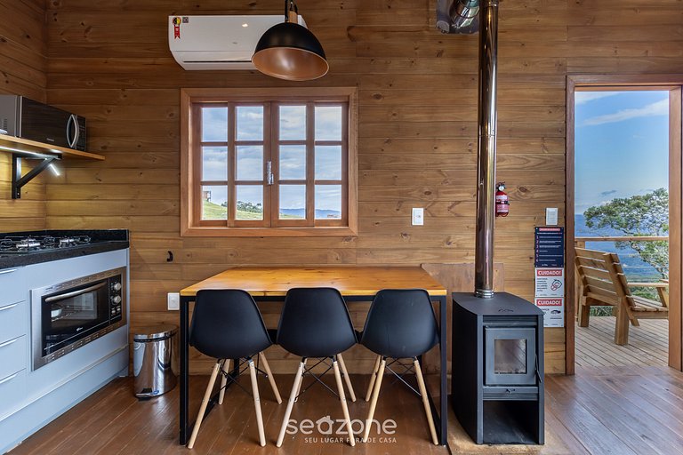 Cabaña c/chimenea cerca de Florianópolis VST033