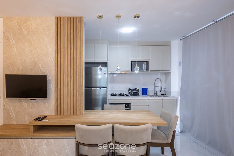 Dpto vista mar c/ parrilla en Itapema – SBN0705