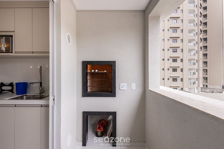 Dpto vista mar c/ parrilla en Itapema – SBN0705