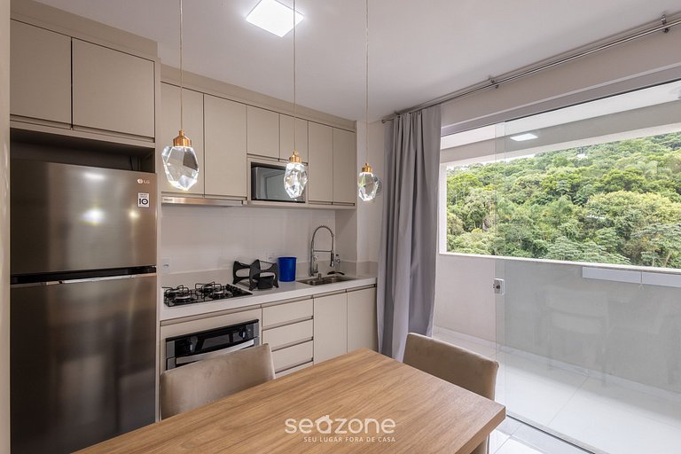 Dpto vista mar c/ parrilla en Itapema – SBN0705