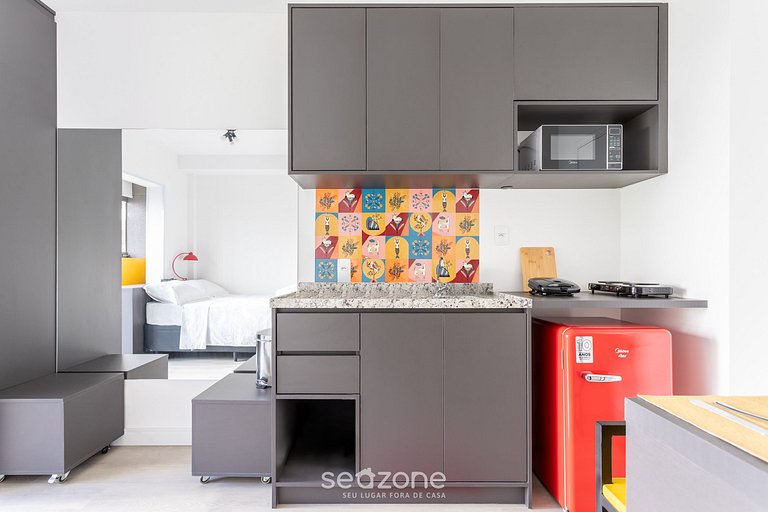 Estudio en Condominio c/ Piscina São Paulo THK0202