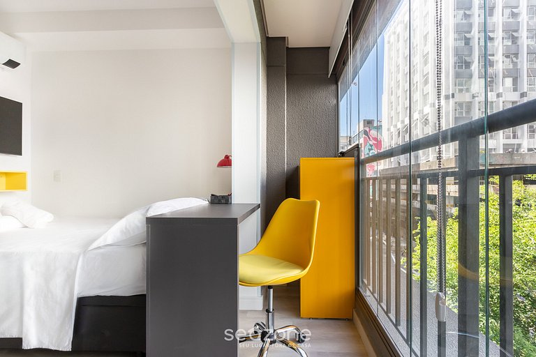 Estudio en Condominio c/ Piscina São Paulo THK0202