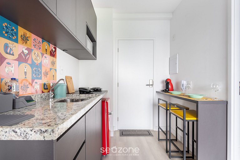 Estudio en Condominio c/ Piscina São Paulo THK0202