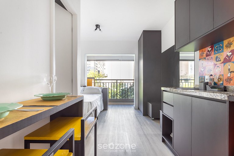 Estudio en Condominio c/ Piscina São Paulo THK0202