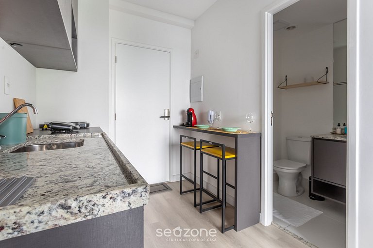 Estudio en Condominio c/ Piscina São Paulo THK0202