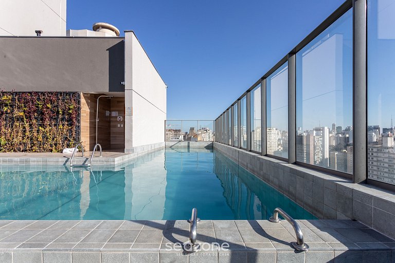 Stúdio em condomínio com piscina São Paulo THK0202