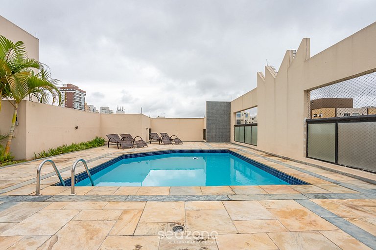 Ap 1 dorm c/piscina a 600m metro Moema/SP NPZ093