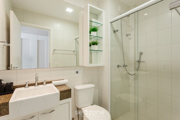 Apto 2 suites cerca de la playa Floripa-SC MHE213