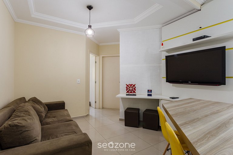 Bonito apto c/ varanda a 850 m da praia RAL204