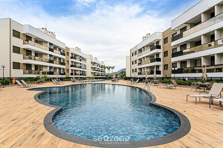 Moderno apto 2min da praia c/churrasq ADC105