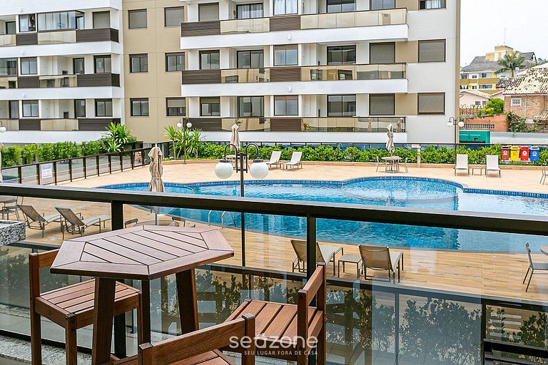 Moderno apto 2min da praia c/churrasq ADC105