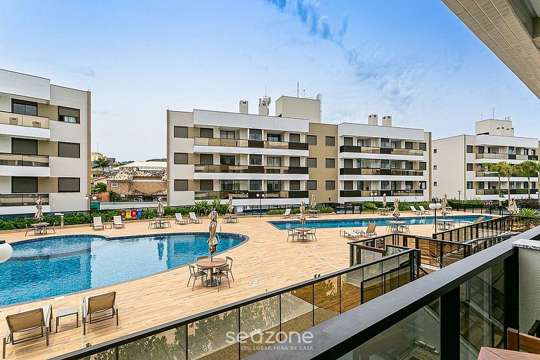 Moderno apto 2min da praia c/churrasq ADC105