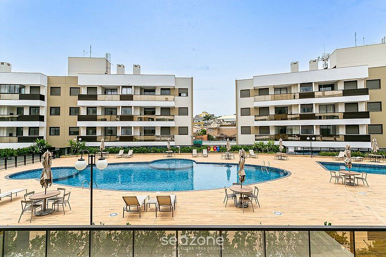 Moderno apto 2min da praia c/churrasq ADC105