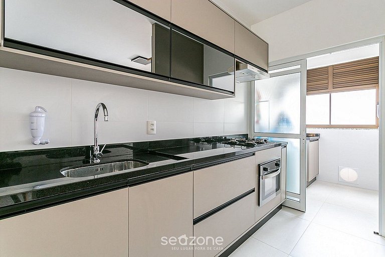 Moderno apto 2min da praia c/churrasq ADC105