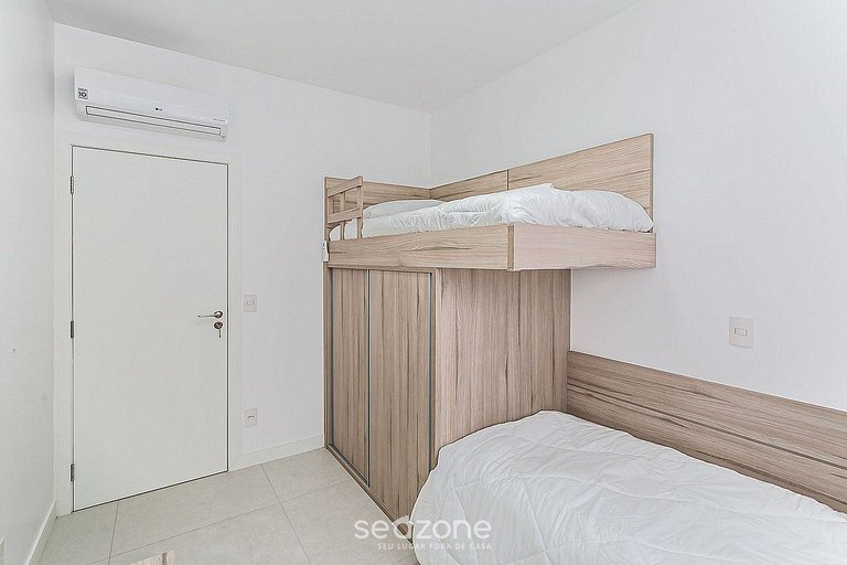 Moderno apto 2min da praia c/churrasq ADC105