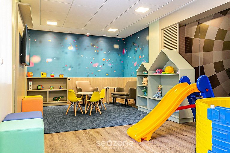 Moderno apto 2min da praia c/churrasq ADC105